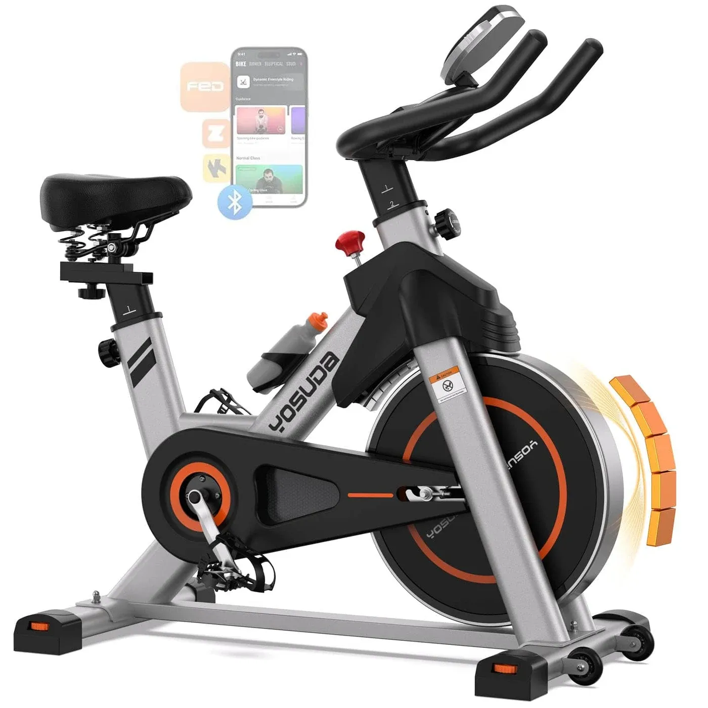 Bicicleta Ergométrica Spinning FED Fitness 001C com roda de inércia de 16 kg