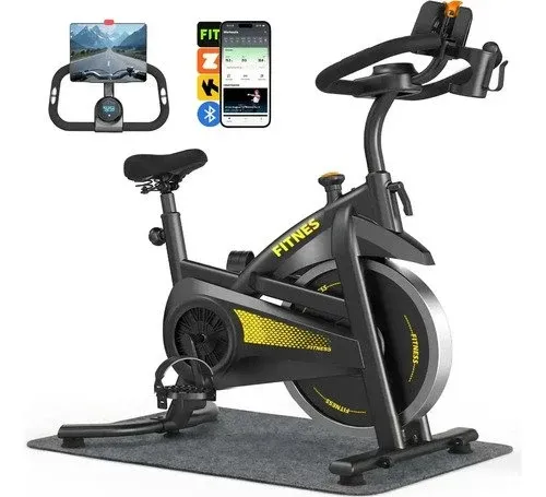 Bicicleta Ergométrica Spinning LVOE HOME BF820 com Bluetooth, Volante de Inércia 12 kg e Suporte para 150 kg