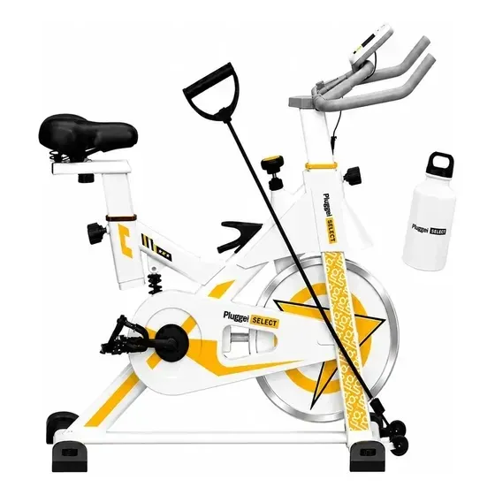 Bicicleta Spinning Magnética Pluggei Select 8100 com roda de inércia de 8 kg