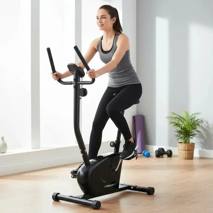 Bicicleta Ergométrica Vertical PodiumFit V90 Magnética 8 cargas