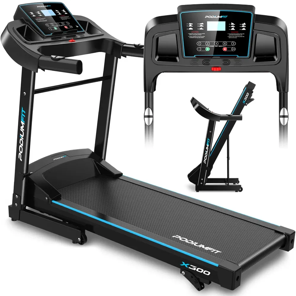 Esteira Elétrica Podiumfit X300 Silenciosa Dobrável 12 km/h 2.0 HPM