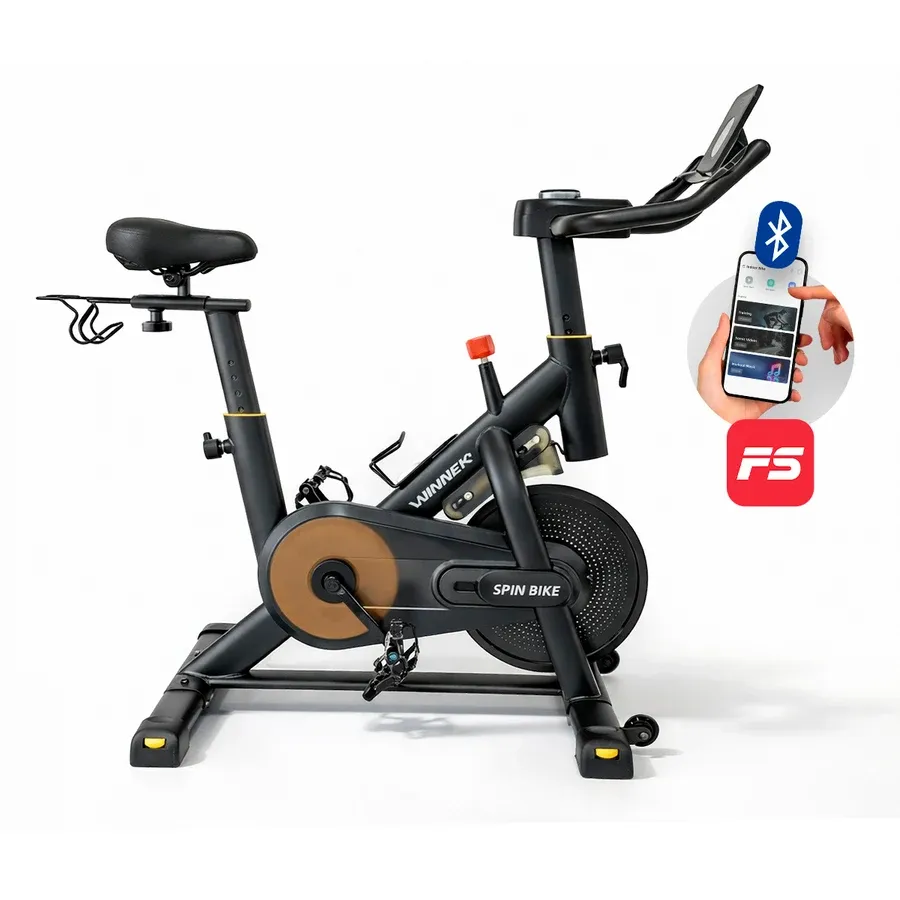 Bicicleta Spinning Winnek SYNC magnética com roda de inércia de 13 kg